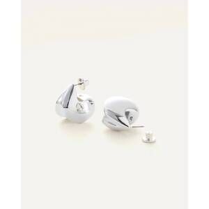 NEW JENNYBIRD women's nouveaux puff earrings in silver